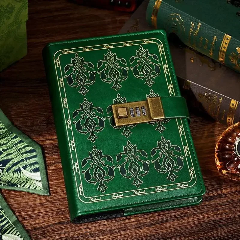 

Password Leather Gift Teacher Paper Supplies Scrapbook School Notepad Notebook Thickened Diary 100gsm Bullets Office