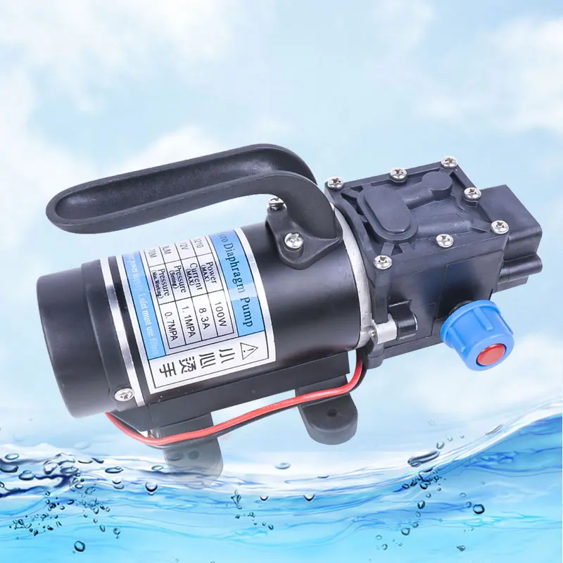 

15W-120W 12V 24V Agricultural Electric Water Reflux Pump Black Micro High Pressure Diaphragm Water Sprayer Car Wash