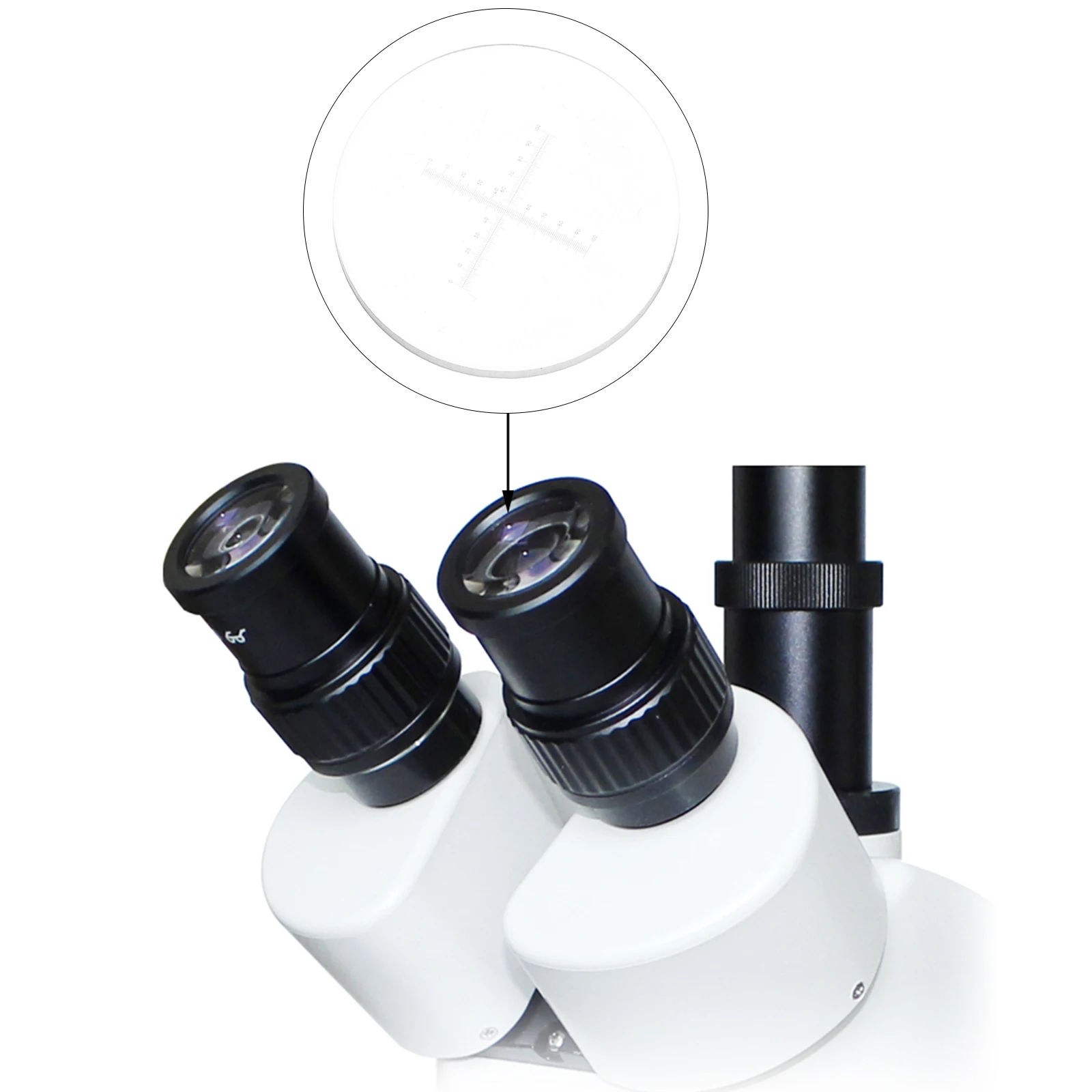 정밀 안구 마이크로미터 10Mm 크로스 현미경 교정 눈금자 현미경 카메라 용 0.1Mm 분할 접안 렌즈 마이크로미터