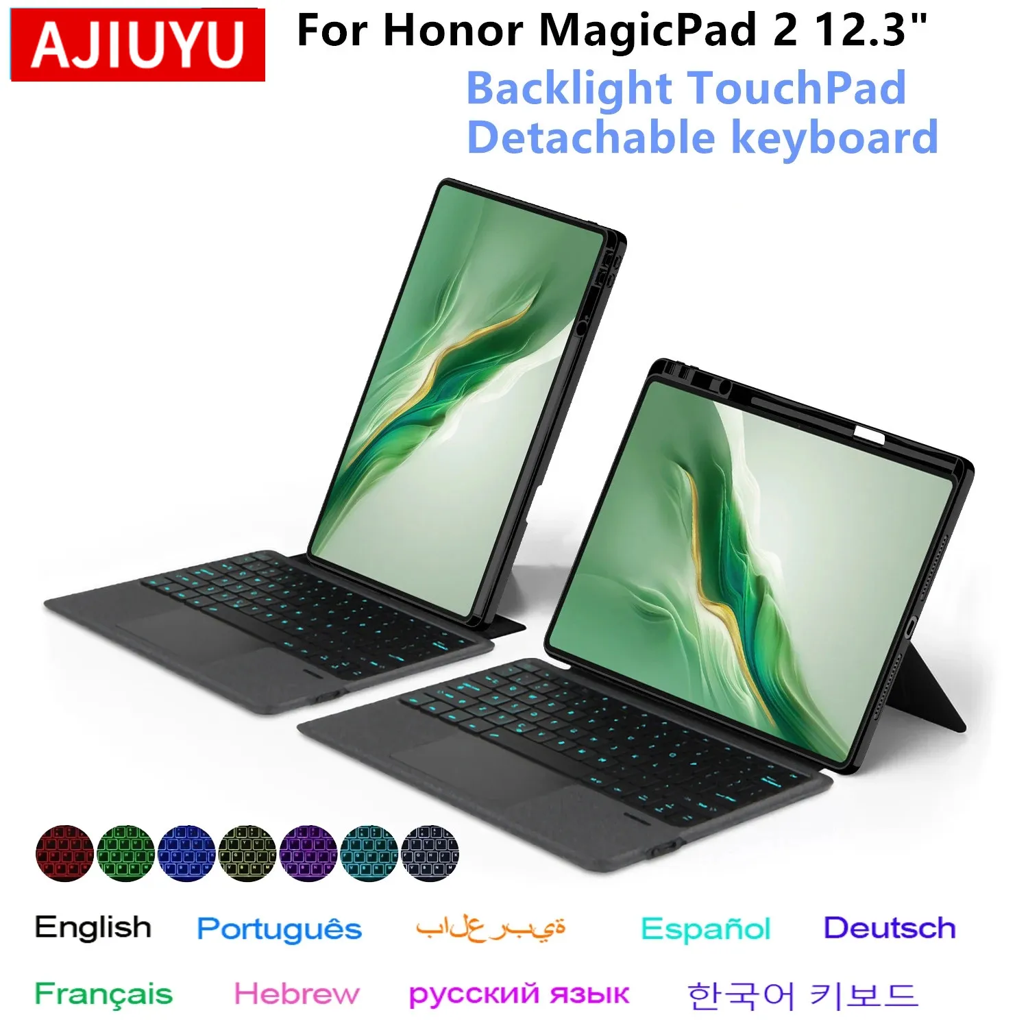 Enhanced Backlit Keyboard Case with Pencil Holder