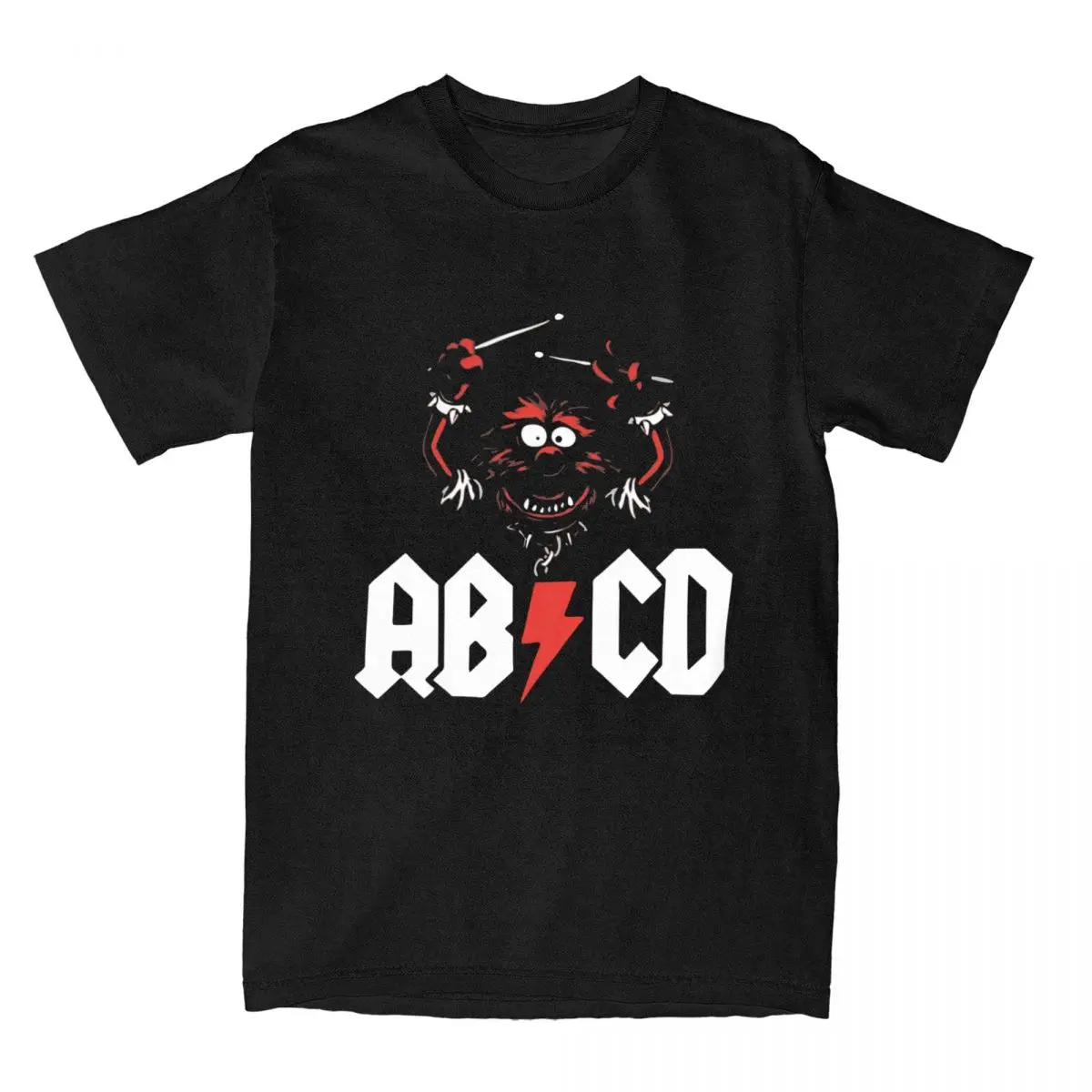 Animal Drummer ABCD The Muppets Show Men Women T Shirts Crazy Tee Shirt Crew Neck T-Shirt Pure Cotton Graphic Printed Clothing