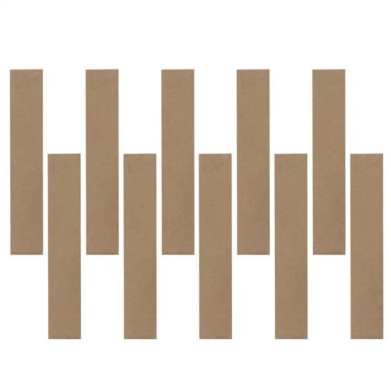 100Pcs Disposable Kraft Paper Chopstick Packing Bags Waterproof Cutlery Bags Hotel Kraft Paper Waterproof Chopstick Cover