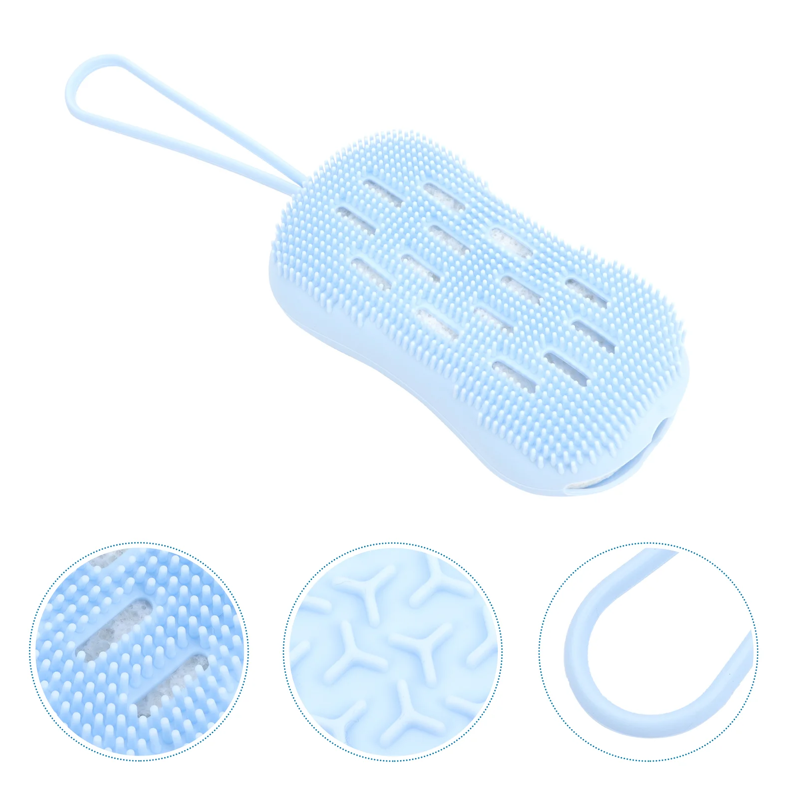 

Convenient Bath Accessory Silicone Cleaning Brush Body Scrubber Children Sponge