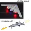 1:50 Pullback & Go Jet Fighter Aircraft Toy, with Light Sound, Scale Diecast F16 F22 F35 B2 J31 Plane Model Kid Boy Baby Gift 2