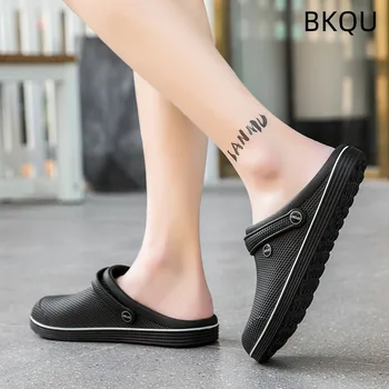 Beach Slippers for Men Round Toe Lightweight Flat Water Proof Comfortable Trendy All-match Breathable Non-slip Shoes Summer Main - Image 6