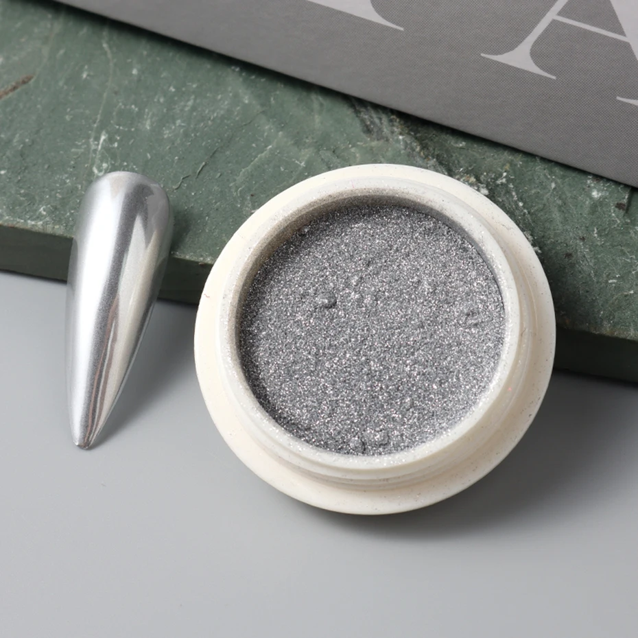 Moonlight Silver Cat Magnetic Nail Powder Clear Bright Mirror Chrome Pigment Dust Metallic Effect Nail Manicure Decoration