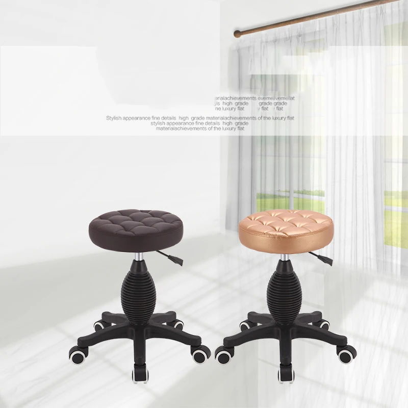 Nordic Barbershop Barber Beauty Salon Office With Wheels Stool Hairdressing Chair Beauty Bar Stools Makeup Chairs Furniture