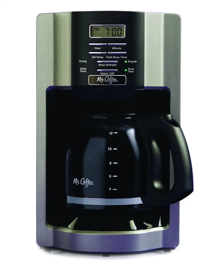 

Программируемая Кофеварка Mr. Coffee с 12 чашками, для быстрого приготовления, Матовый Металлик