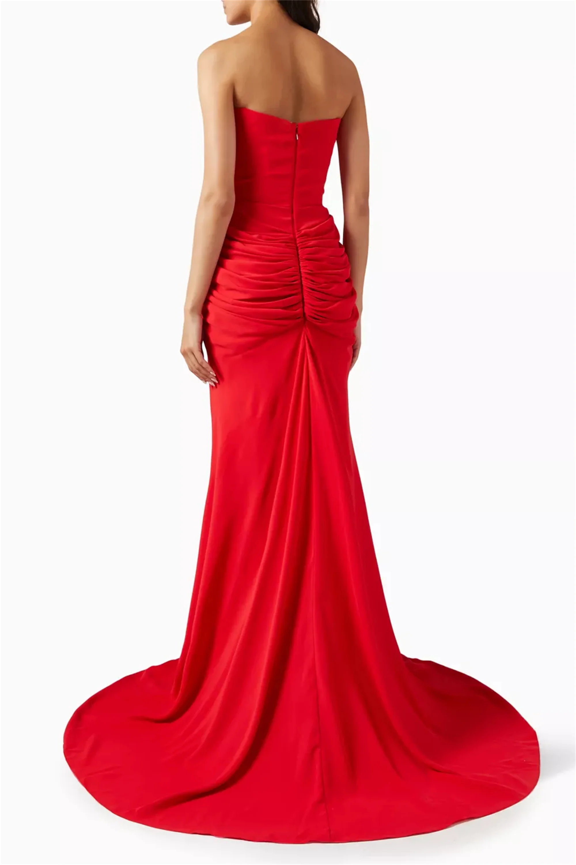 Said Arabia Formal Evening Dress Classic A-Line Long Wedding Guest Dress Strapless Woman Ceremony Dress EVON BRIDAL Customized 3