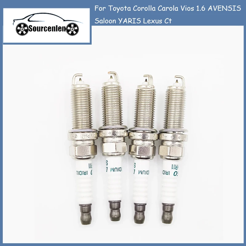 

4 шт./партия SC20HR11 90919-01253 Иридиевые свечи зажигания для Toyota Corolla Carola Vios 1,6 AVENSIS седан YARIS Lexus Ct
