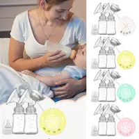 Electric Breastfeeding Pump Breast Pump Extraction Pumps With 2 Milk Bottles Multiple Modes Portable Breast Pumps For Home 2