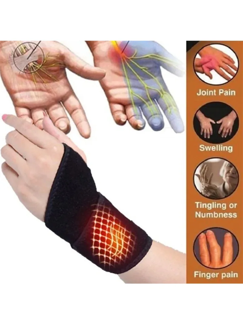 1pcs Self-Heating Wrist Support Brace Wrap Heated Hand Warmer Compression Pain Relief Wristband Belt