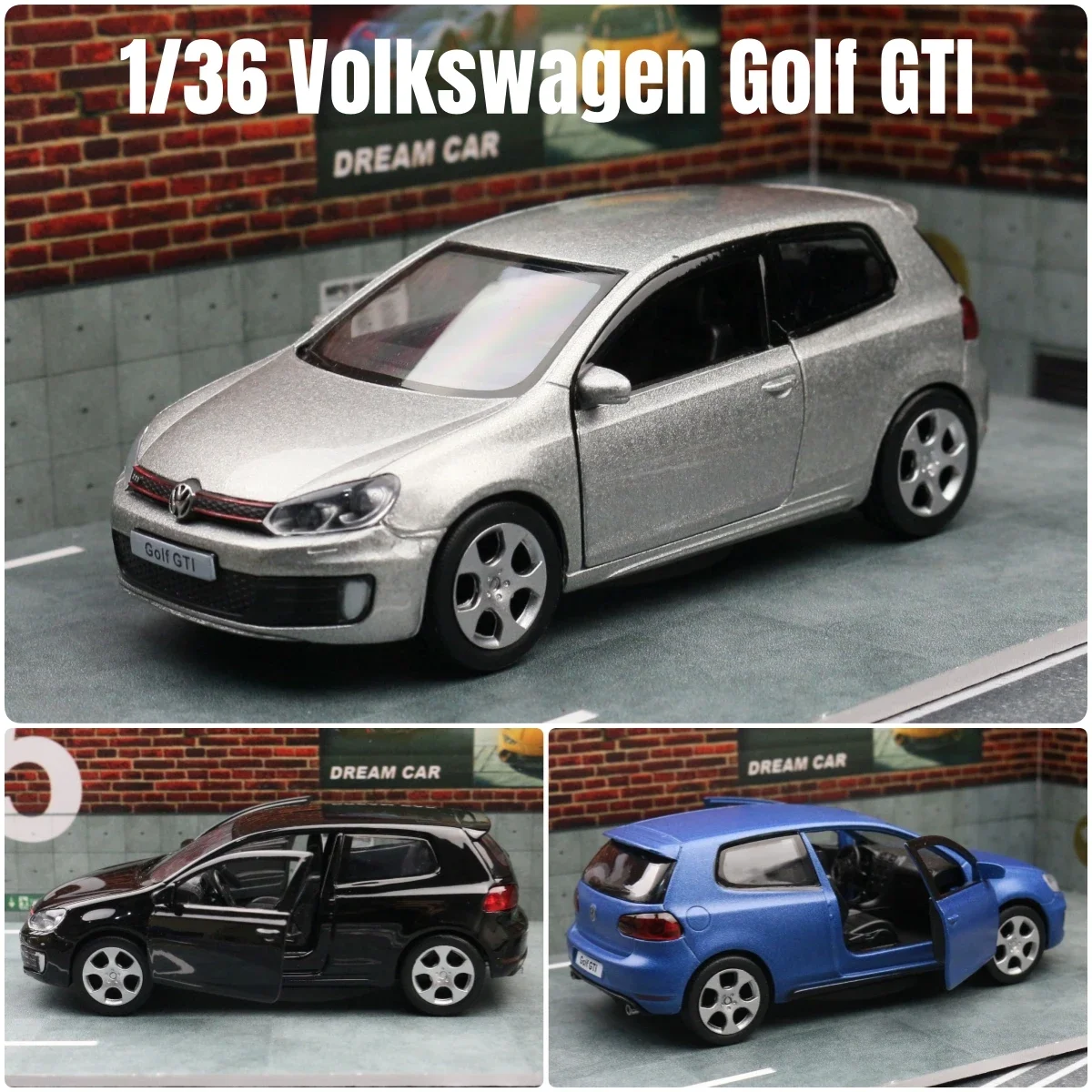 1:36 Volkswagen Golf 6 GTI Toy Car Diecast Miniature Model