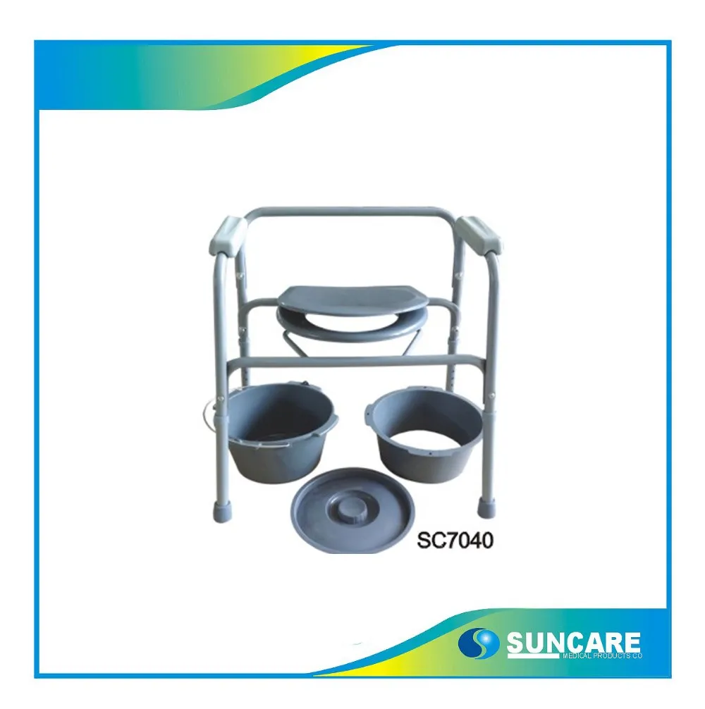 suncare Extra -Wide Bariatric  height adjustable Commode chair with bucker 2