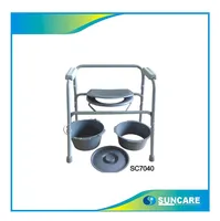 suncare Extra -Wide Bariatric  height adjustable Commode chair with bucker 2