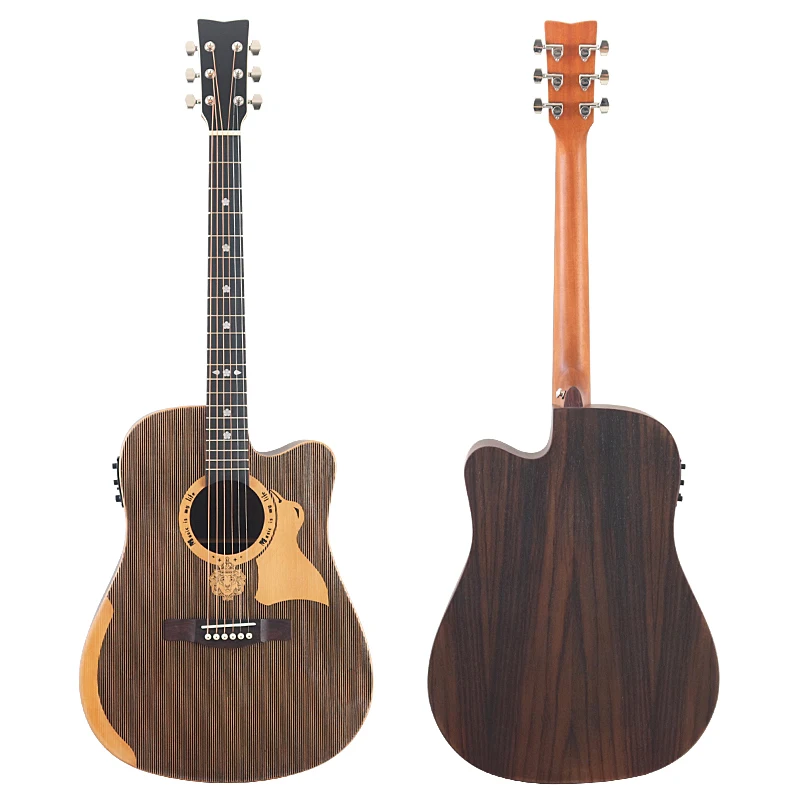 

Solid Spruce Wood Top 41 Inch Electric Acoustic Guitars 6 Strings Guitar Folk Guitar Wood Guitar