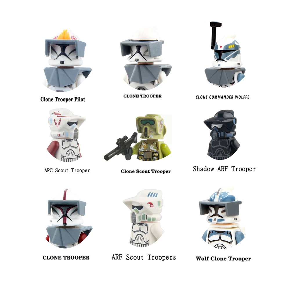 Brand Disney 501st Clone Trooper Building Block Scout Republic Commando Appo Echo Cody Rex Jesse SEV Gree Kashyyyk Action Figure