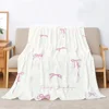 Korean Sweet Cool Broken Flower Bow Fluffy Plaid Warm Winter Blankets for Sofa Cover Blanket Home Interior Bed Throw Beach Towel 1