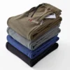 Winter  New Men's Pants Thickened Fleece Warm Pants Solid Color Casual Outdoor Polar Trousers Loose Men Joggers Sweatpants 1