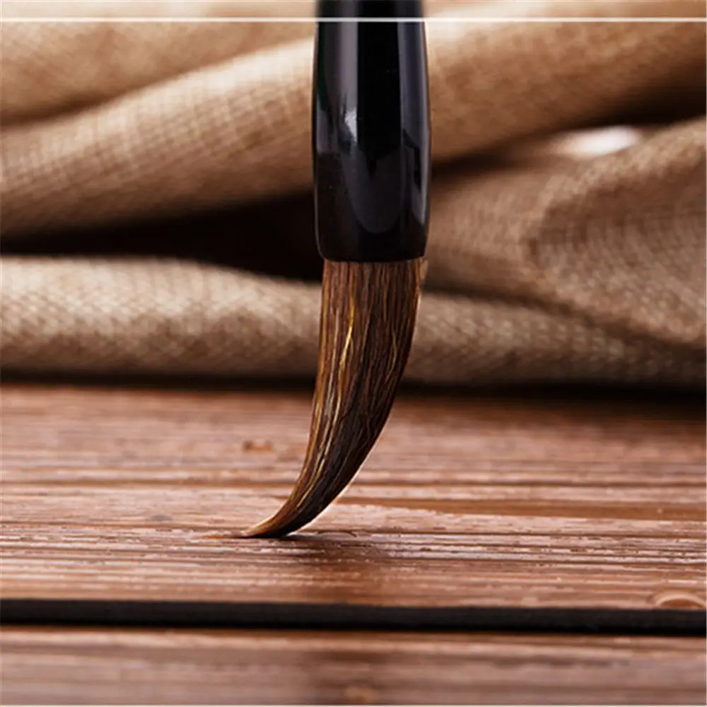 6pcs Traditional Chinese White Clouds Bamboo Wolf's Hair Writing Brush Calligraphy Painting Practice Writing Brushes