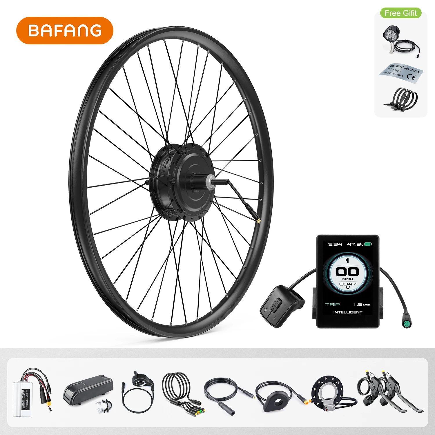 BAFANG Rear Hub Motor 36V 250W 350W 48V 350W 750W Cassette Freewheel DIY  Ebike