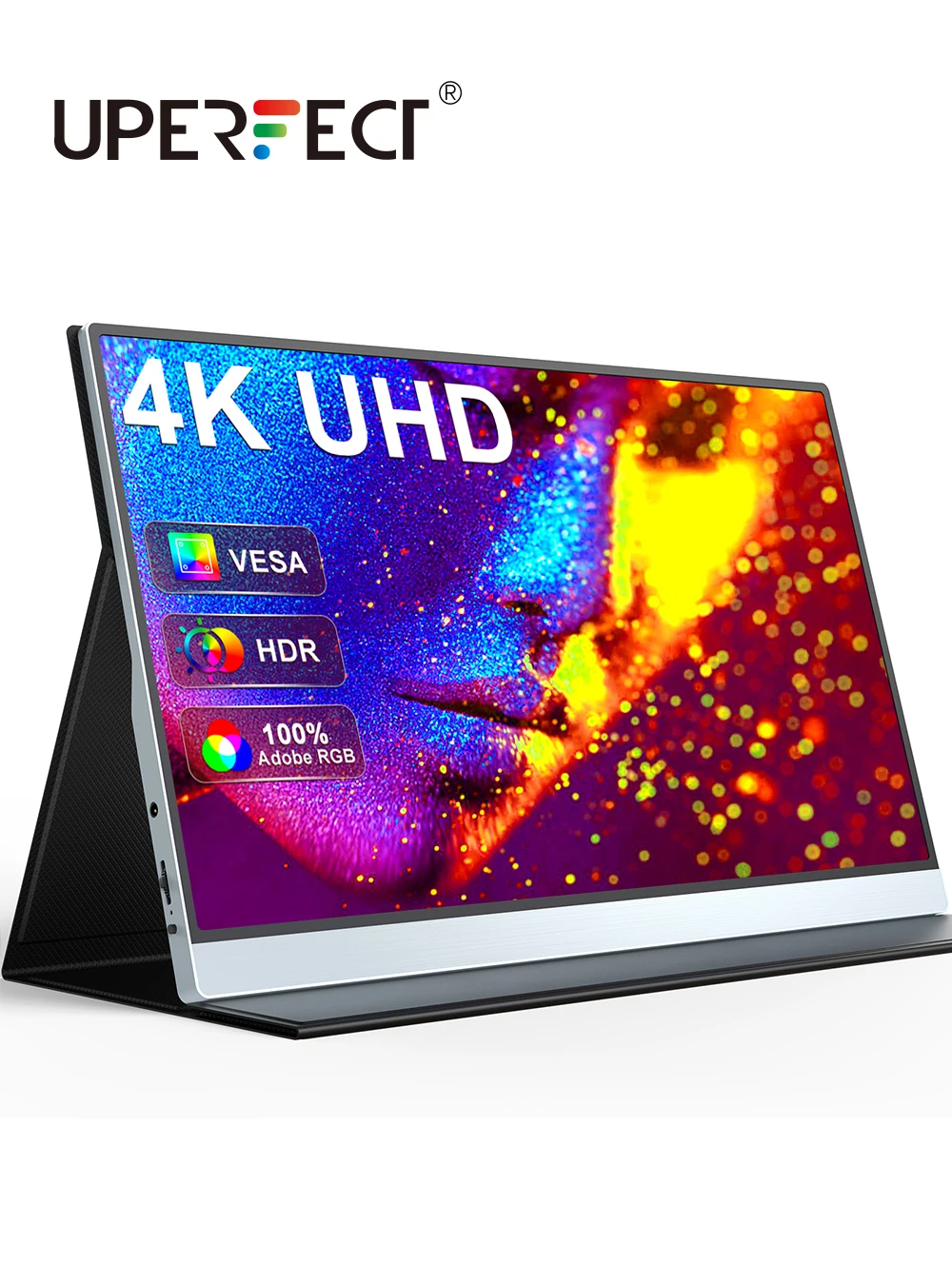 UPERFECT Draagbare Monitor 15,6 inch 1920 x 1080 Full HD Oogverzorging IPS Mat Scherm met HDMI USB C voor Laptop PC Mobiele Telefoon PS4/5 Switch, Beschermhoes, Mobiel Display VESA-compatibel