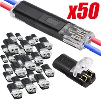 2 ขาปลั๊กขั้วต่อไฟฟ้ากันน้ํารถสายไฟยานยนต์ไฟฟ้า Connector Strip Terminal การเชื่อมต่อใหม่ 1