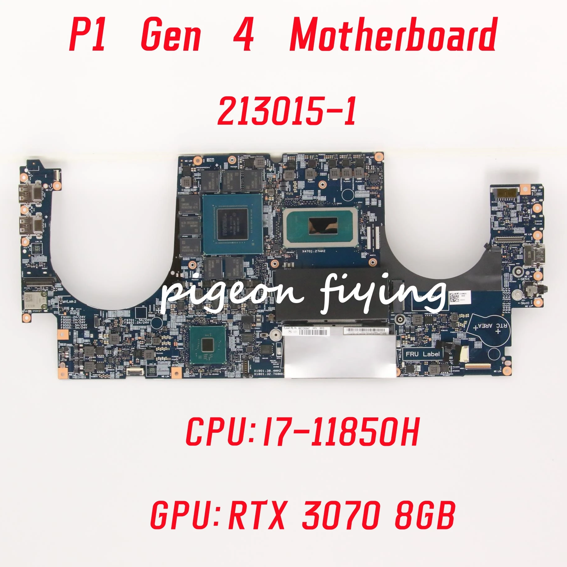 

213015-1 Mainboard For Lenovo ThinkPad P1 Gen 4 Laptop Motherboard CPU: I7-11850H GPU: RTX 3070 8GB FRU: 5B21D53647 100% Test OK