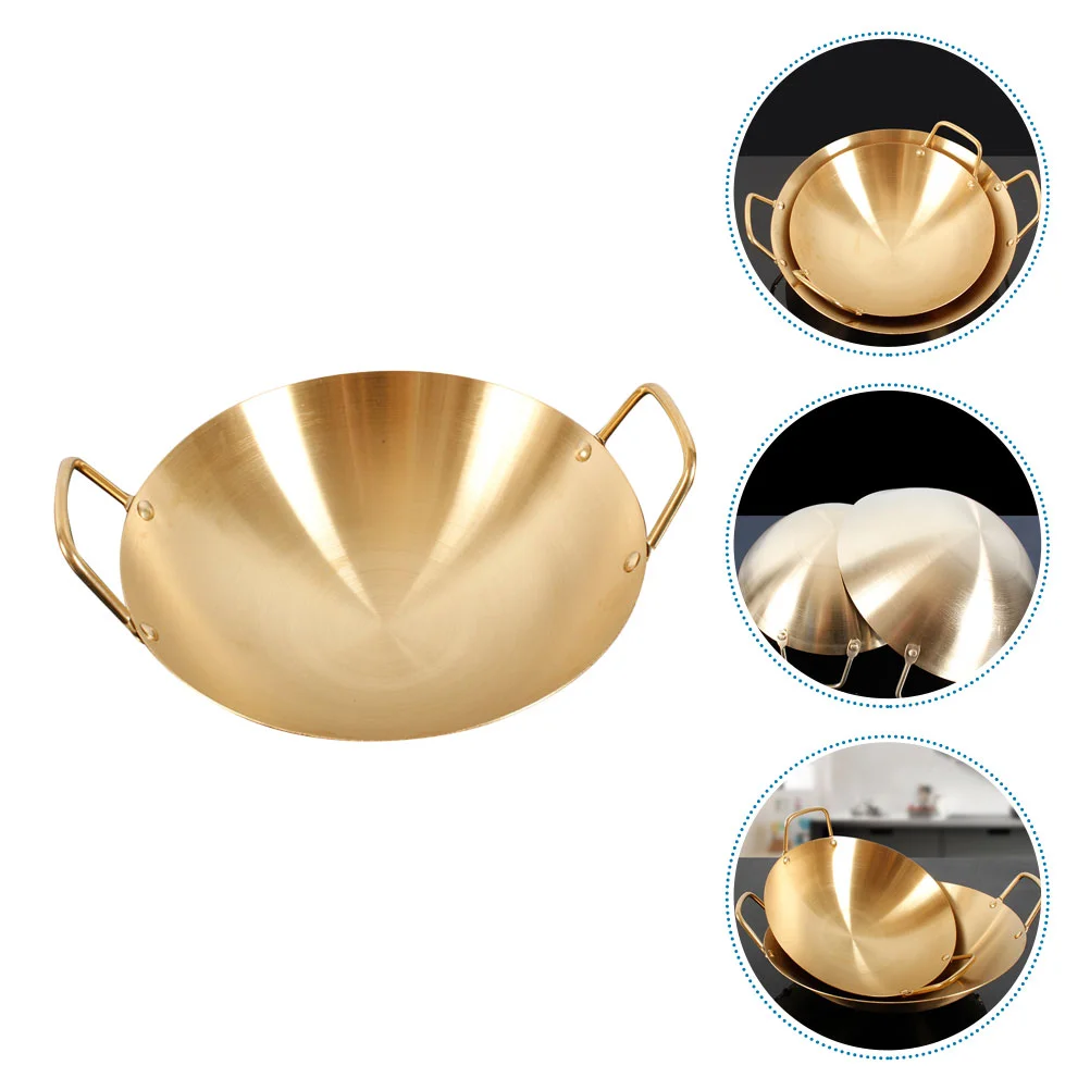 

Double Ear Dry Pot Non Stick Wok Thicken Non-stick Stainless Steel Nonstick Griddle