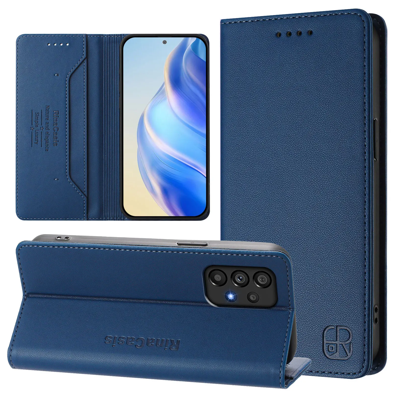 Luxurious Magnetic Leather Wallet Phone Case Cover