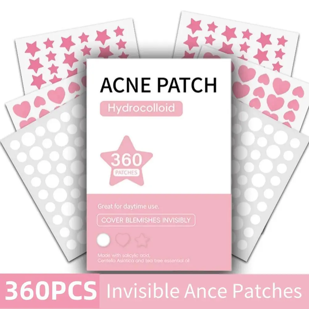 360Pcs Colorful Invisible Pimple Removal Anti-Acne Hydrocolloid Patches Spots Marks Concealer Beauty Makeup Tool Repair Sticker 1