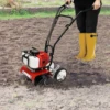 Gas Powered Mini Tiller Cultivator Effortless Garden Tools for Turn Soil and Open Furrows 2