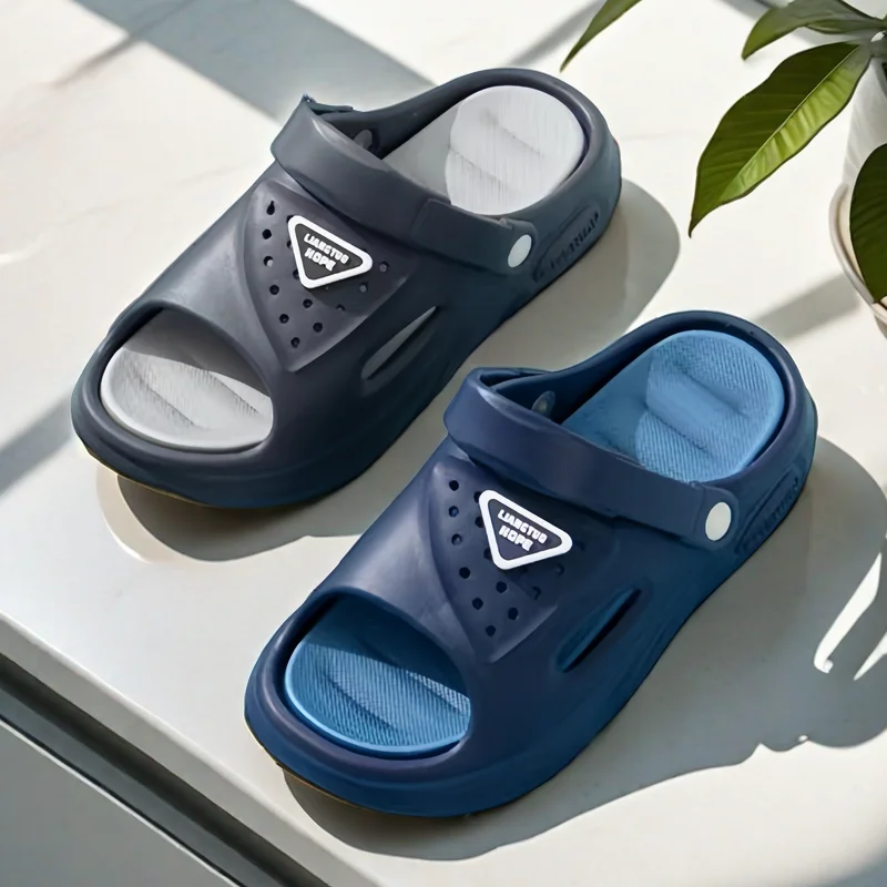 

All Season Men's Slippers Clashing Anti-slip Sole Casual Sandals Summer Essential Beach Outside Bathroom Universal Men's Shoes