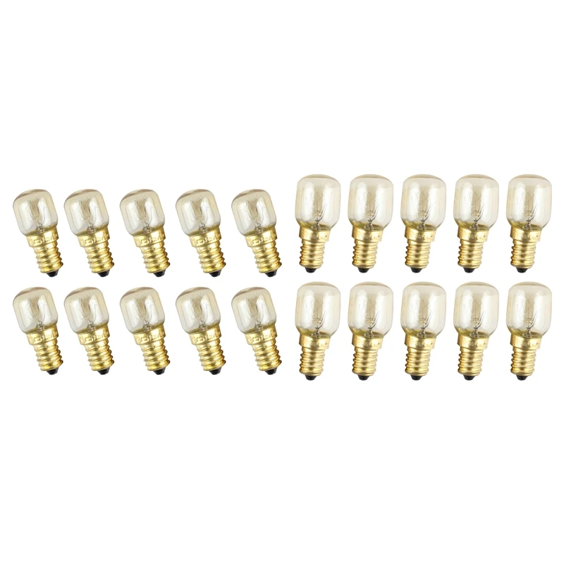 

10PCS 300 Degree High Temperature Oven Bulb Microwave Salt Crystal Bulb E14 Screw Cap Dwarf Lamp