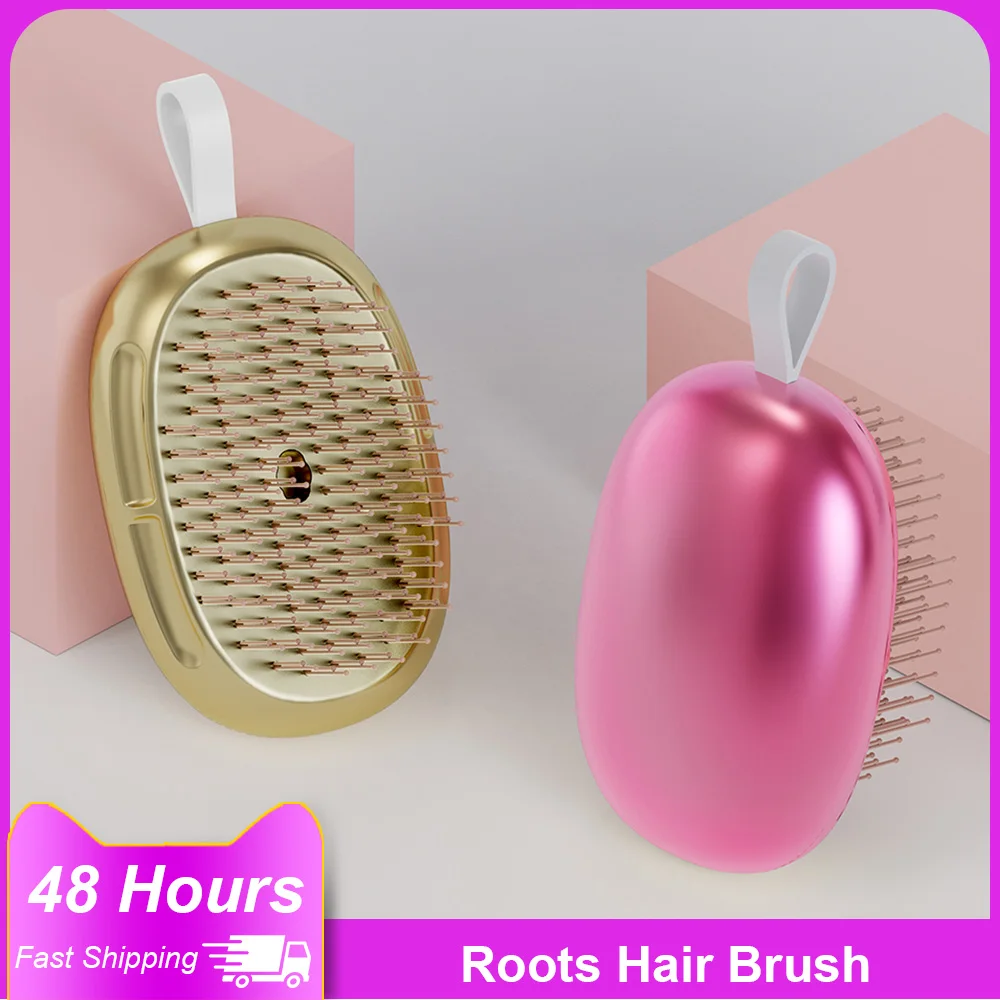 Roots Hair Brush Strengthen Weak Hair Roots Massages Hair Comb For Curly Hair Loss Detangling Hairbrush Health Care Styling Tool