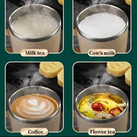 Double Layer Anti-scalding Stainless Steel Cups Plastic Handle Coffee Milk Mug Tea Drinks Water Cup for Home Office Tumbler 5