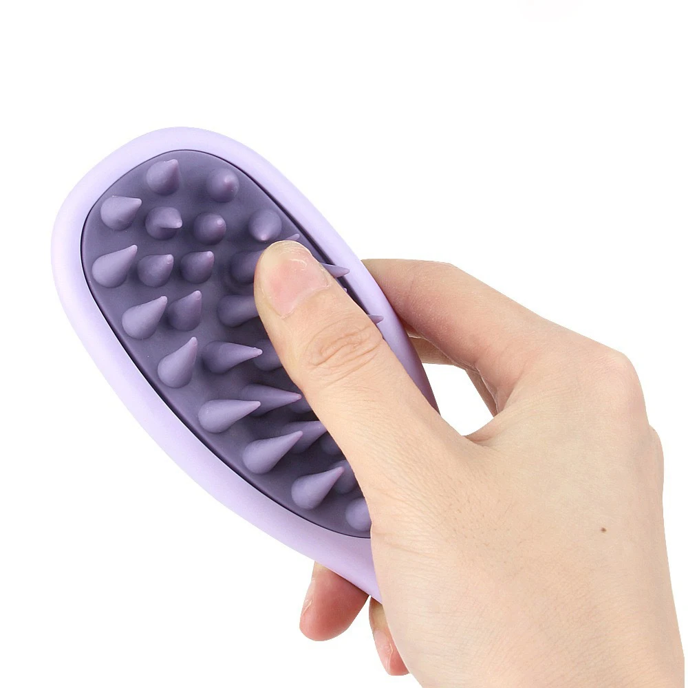 Spazzola per Massaggio del Cuoio Capelluto, Spazzola per Lavaggio Capelli con Setole Morbide, Manico Antiscivolo, Utilizzo su Capelli Bagnati o Asciutti, Strumento per Esfoliare e Cura del Cuoio Capelluto - immagine 3