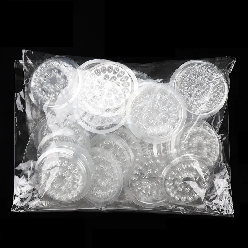 10-100Pcs 일회용 홀더 스티커 접착제 접착 팔레트 속눈썹 연장 속눈썹 메이..