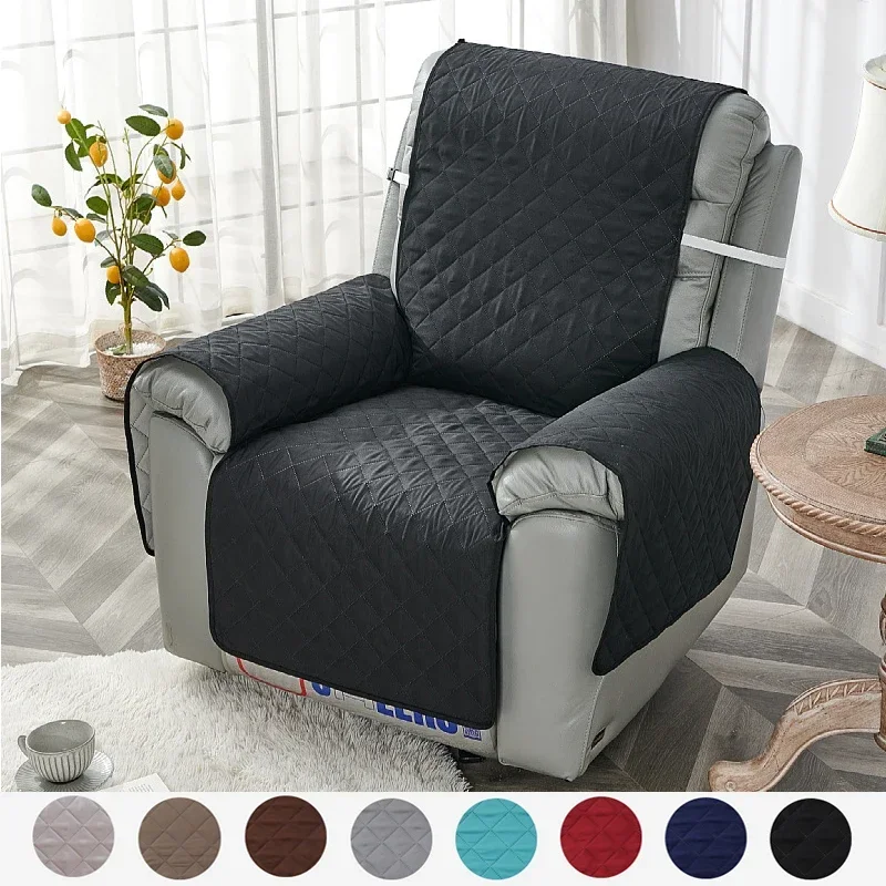 1 Seater Recliner Sofa Cover Quilted Anti-Slip Recliner Chair Cover Mat Furniture Protector Couch Cover Pet Sofa Cushions