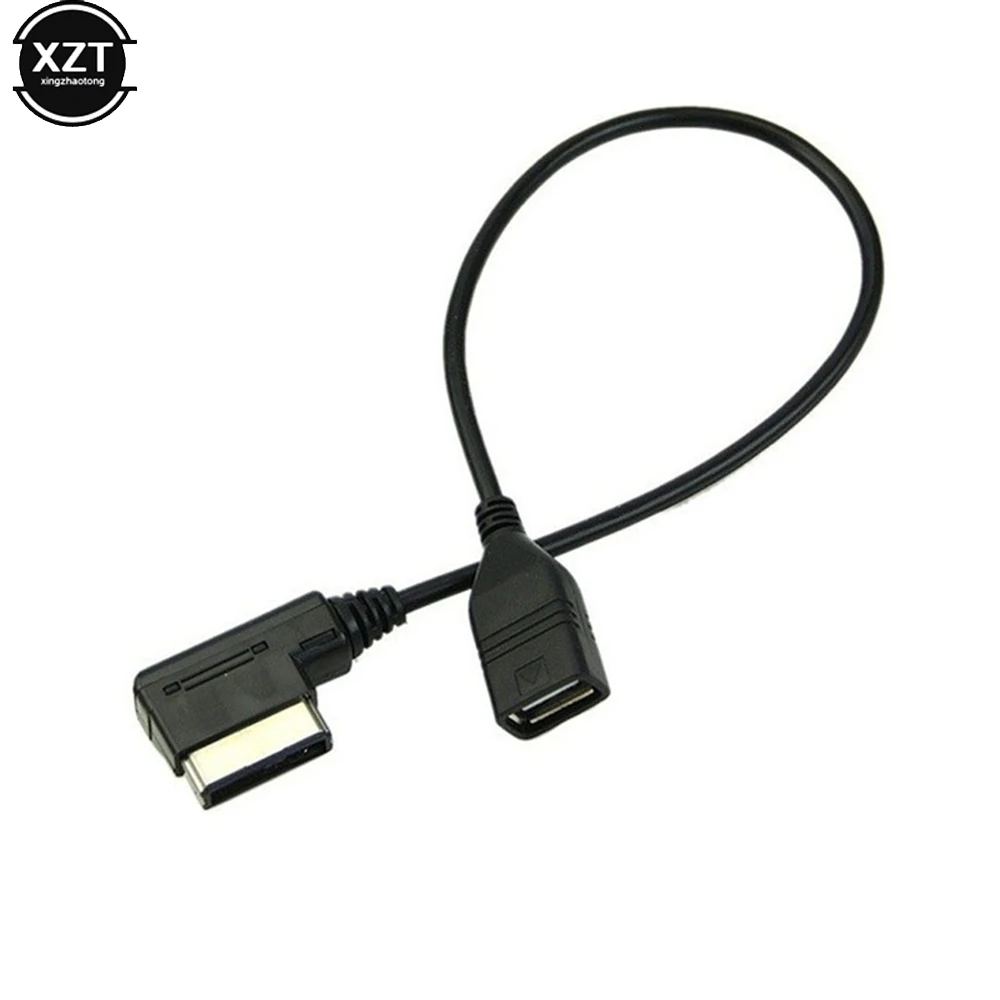 MDI AMI AUX to USB Female Audio AUX Adapter Cable Wire For Benz