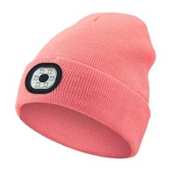 Multi - Functional Bluetooth Beanie with LED Light and Cordless Headphones (Single lamp)