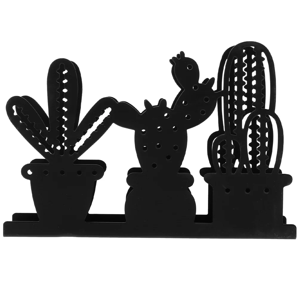 

Cactus Pattern Metal Napkin Holder Tabletop Napkin Holder Stand Vintage Iron Paper Tissue Dispenser