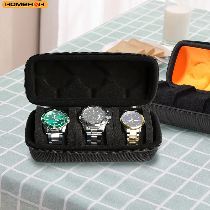 Travel Case for Watch with 3 Slots Rigid High-Quality Watch thumbnail 6