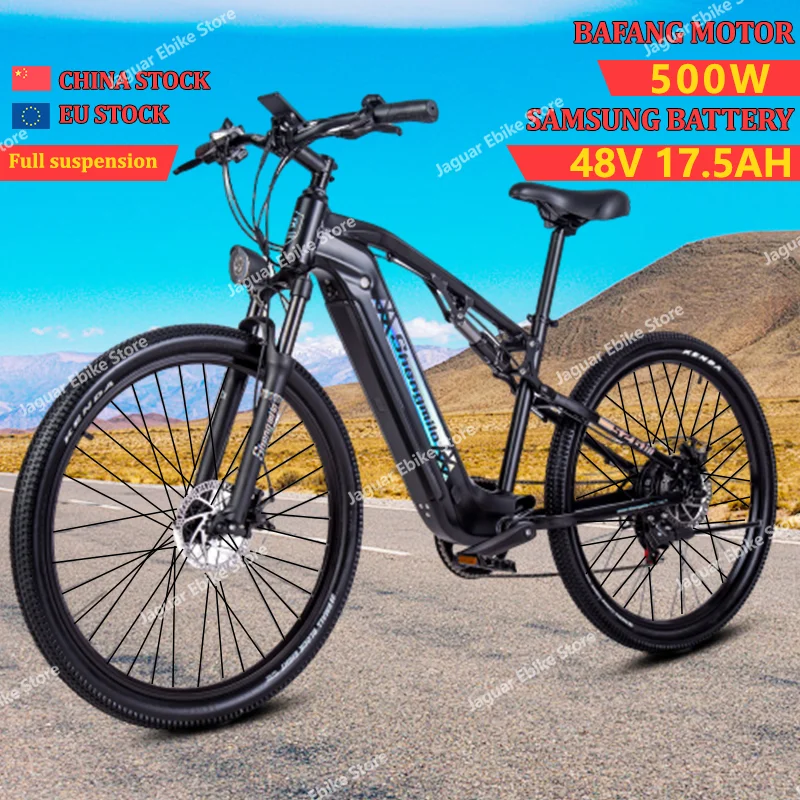 

NEW Shengmilo MX03 Electric Bicycle 1000W Bafang Motor 48V17.5AH SamsungBattery Electric Bike Full suspension Mileage120KM Ebike