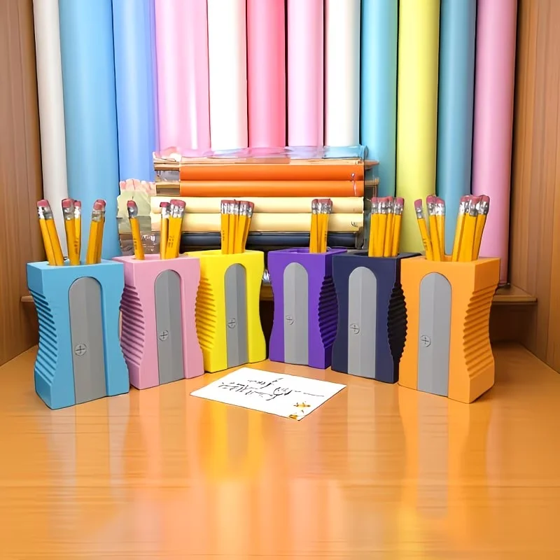 Organizzatore per affilacoliere, divertente porta penne e matite per insegnanti, pittori e artisti, unico e decorazione per l'ufficio - immagine 4
