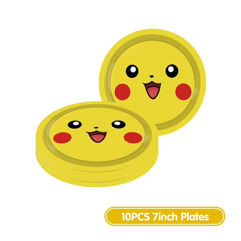 thumbnail image 1 of Birthday Party Decoration Birthday Dishes Candy Box Stickers Gift Bags Banner Pikachu Balloons Party Favors Kids, 1 of 5
