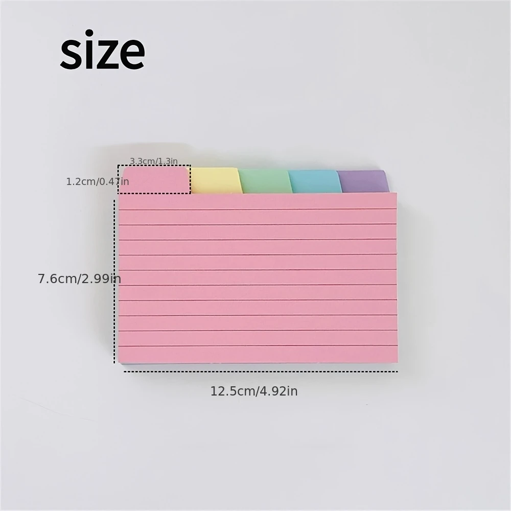 Colorful Writable Index Tabs - Pack of 50, Thick Double-Sided Paper