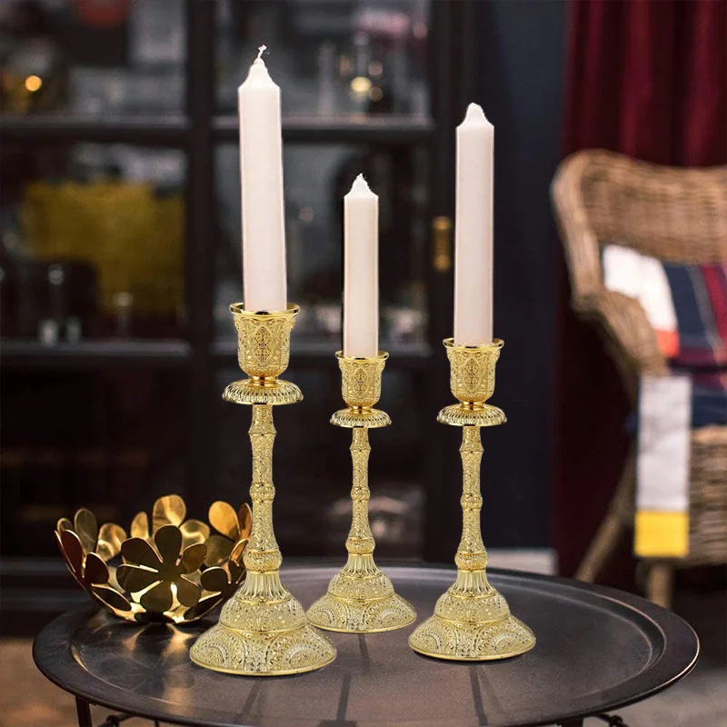 

5-Arms European Metal Candlestick Candle Holders Stands Wedding Table Centerpieces Decor Flower Vases Home Decor Candlestick