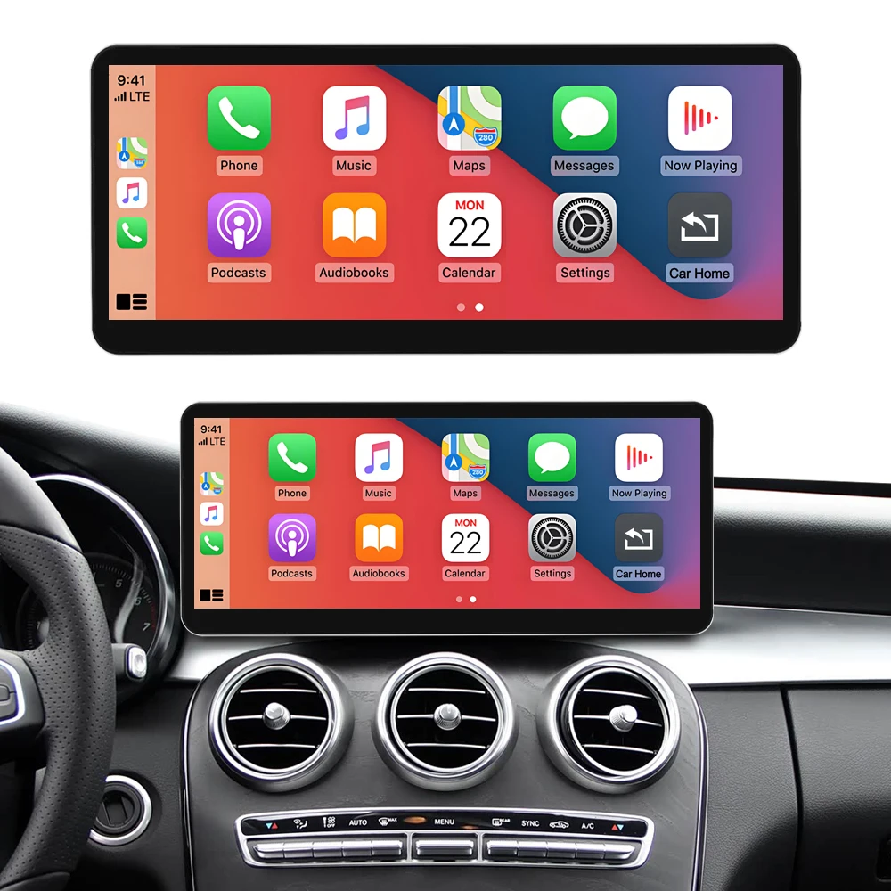 Pantalla multimedia inalámbrica Carplay de 12.3 pulgadas para Mercedes-Benz Clase C GLC V W205 W447 A W176 CLA GLA G W463 2015-2018 NTG5.0 1