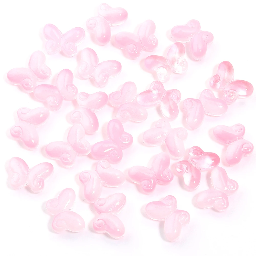 Colorful Glass Butterfly Lampwork Beads - 50pcs for Jewelry Making & DIY Accessories